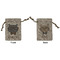 Hipster Cats Small Burlap Gift Bag - Front & Back (Personalized)