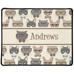 Hipster Cats Large Gaming Mouse Pad - 12.5" x 10" (Personalized)