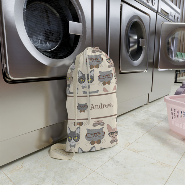 Hipster Cats Small Landry Bag - In Context