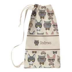 Hipster Cats Laundry Bags - Small (Personalized)