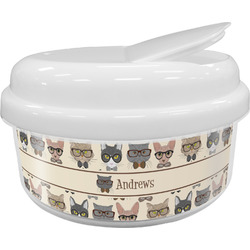 Hipster Cats Snack Container (Personalized)