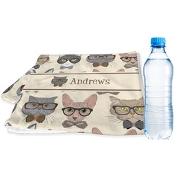 Hipster Cats Sports & Fitness Towel (Personalized)