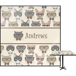 Hipster Cats Square Table Top - 24" (Personalized)