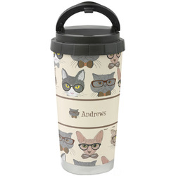 Hipster Cats Stainless Steel Coffee Tumbler (Personalized)