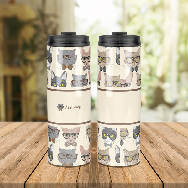 Hipster Cats Stainless Steel Tumbler - Lifestyle
