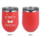 Hipster Cats Stainless Wine Tumblers - Coral - Single Sided - Approval
