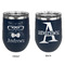 Hipster Cats Stainless Wine Tumblers - Navy - Double Sided - Approval