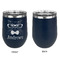 Hipster Cats Stainless Wine Tumblers - Navy - Single Sided - Approval