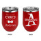 Hipster Cats Stainless Wine Tumblers - Red - Double Sided - Approval