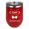 Hipster Cats Stainless Wine Tumblers - Red - Double Sided - Front