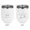 Hipster Cats Stainless Wine Tumblers - White - Double Sided - Approval