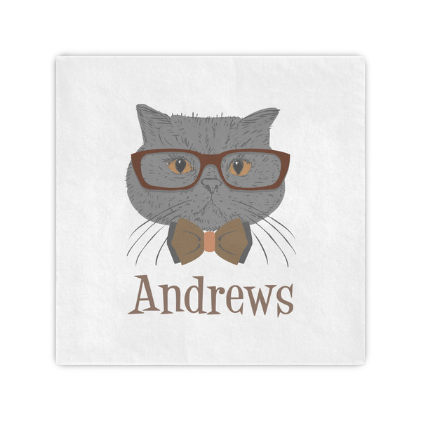 Custom Hipster Cats Cocktail Napkins (Personalized)