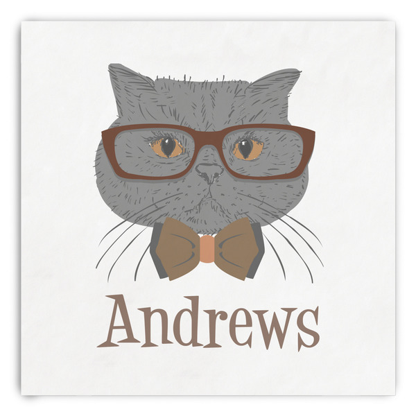 Custom Hipster Cats Paper Dinner Napkins (Personalized)