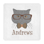 Hipster Cats Decorative Paper Napkins (Personalized)