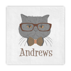 Hipster Cats Standard Decorative Napkins (Personalized)