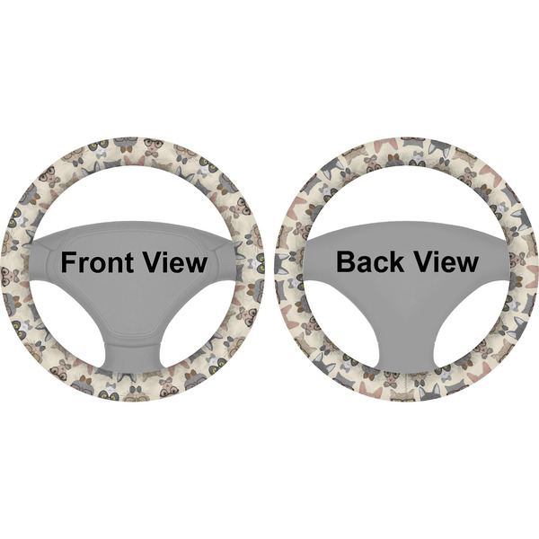 Hipster Cats Steering Wheel Cover- Front and Back