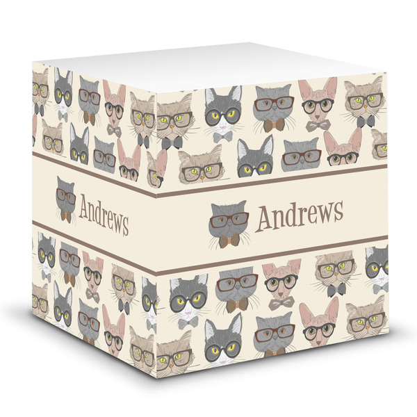 Custom Hipster Cats Sticky Note Cube (Personalized)
