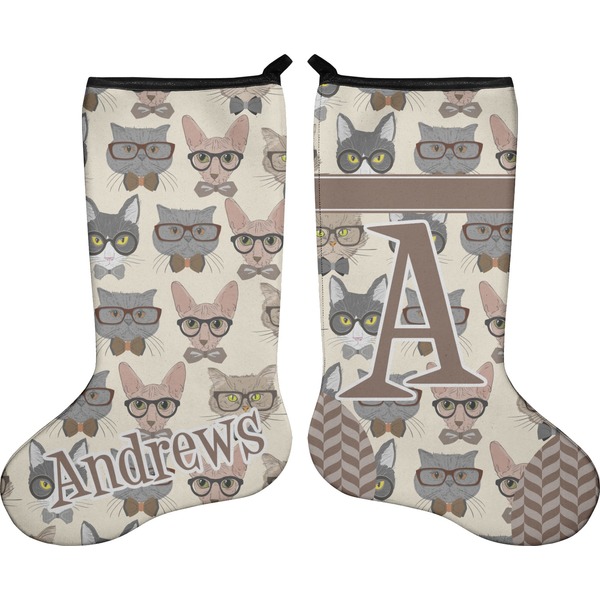 Hipster Cats Stocking - Double-Sided - Approval