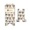 Hipster Cats Stylized Phone Stand - Front & Back - Small