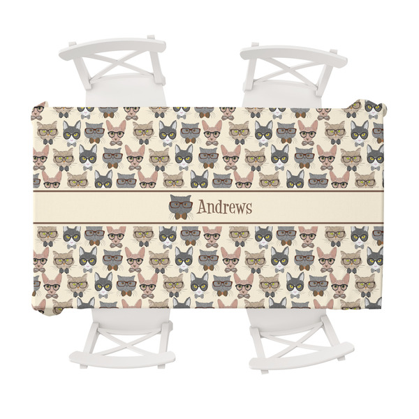 Custom Hipster Cats Tablecloth - 58"x102" (Personalized)