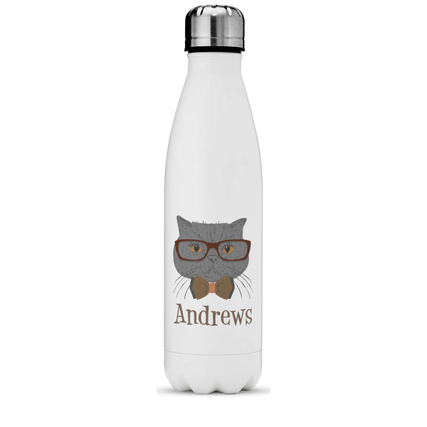 Custom Hipster Cats Water Bottle - 17 oz. - Stainless Steel - Full Color Printing (Personalized)