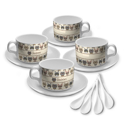 Hipster Cats Tea Cup - Set of 4 (Personalized)