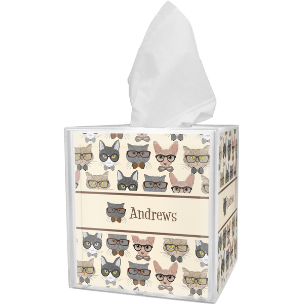 Custom Hipster Cats Tissue Box Cover (Personalized)