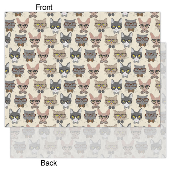 Hipster Cats Tissue Paper - Lightweight - Large - Front & Back