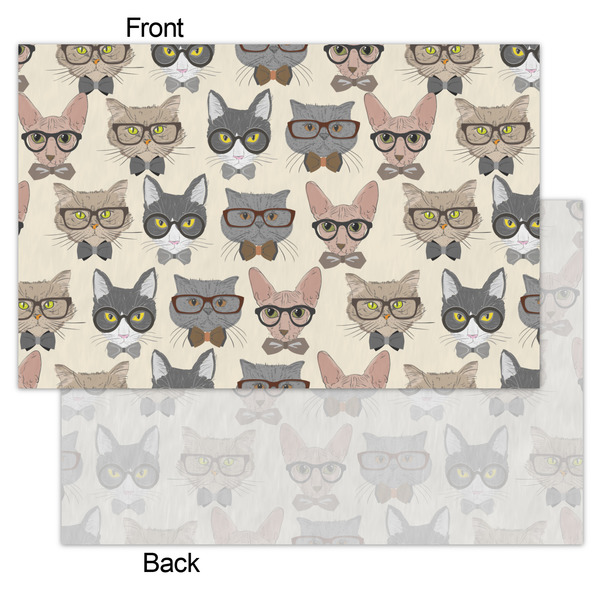 Hipster Cats Tissue Paper - Lightweight - Small - Front & Back