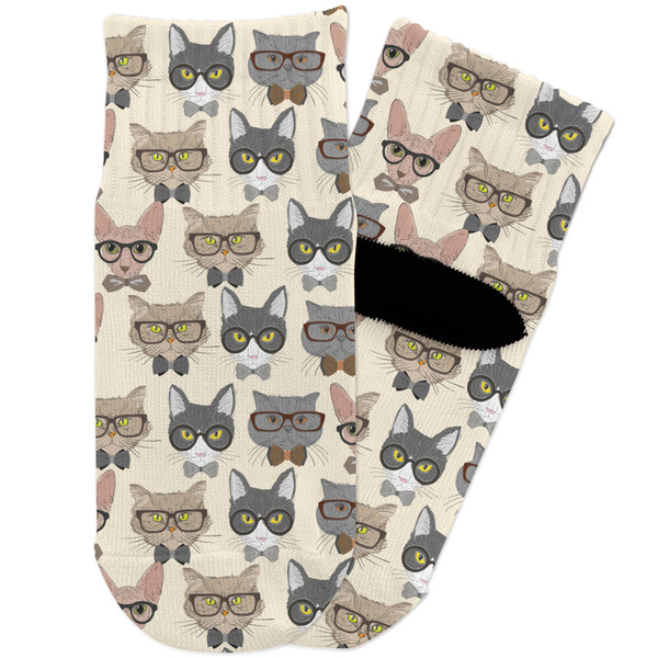 Custom Hipster Cats Toddler Ankle Socks