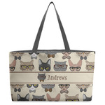 Hipster Cats Beach Totes Bag - w/ Black Handles (Personalized)