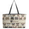 Hipster Cats Tote w/Black Handles - Front View