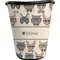 Hipster Cats Trash Can Black