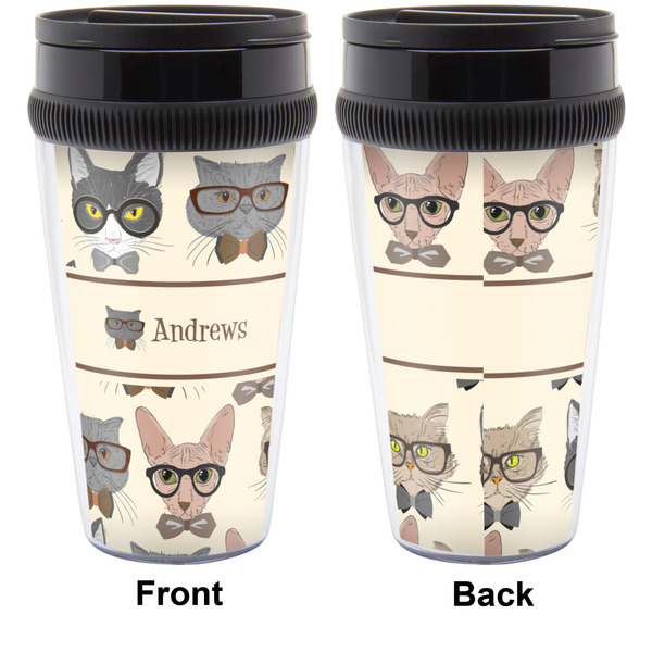 Hipster Cats Travel Mug Approval (Personalized)