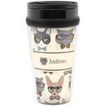 Hipster Cats Acrylic Travel Mug without Handle (Personalized)