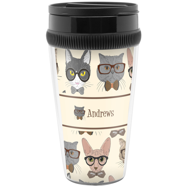 Custom Hipster Cats Acrylic Travel Mug without Handle (Personalized)
