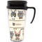 Hipster Cats Travel Mug with Black Handle - Front