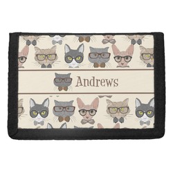 Hipster Cats Trifold Wallet (Personalized)