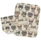 Hipster Cats Two Rectangle Burp Cloths - Open & Folded