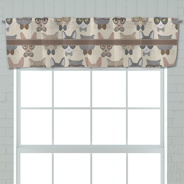 Hipster Cats Valance - Closeup on window