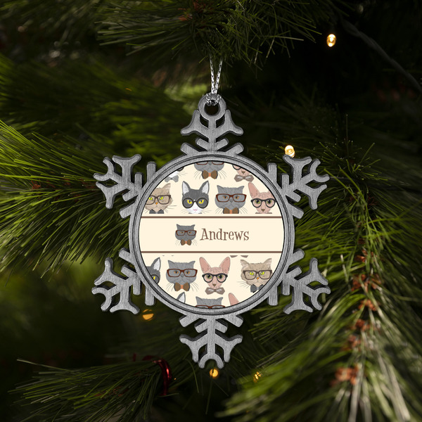 Hipster Cats Vintage Snowflake - (LIFESTYLE)