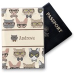 Hipster Cats Vinyl Passport Holder (Personalized)