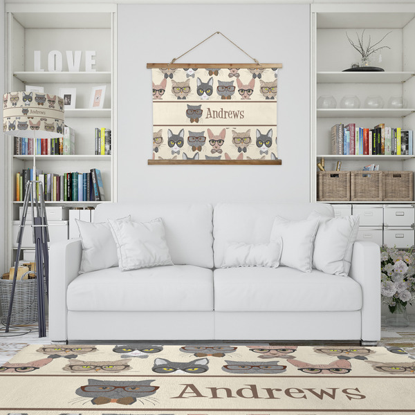 Hipster Cats Wall Hanging Tapestry - IN CONTEXT