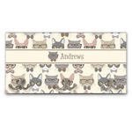 Hipster Cats Wall Mounted Coat Rack (Personalized)