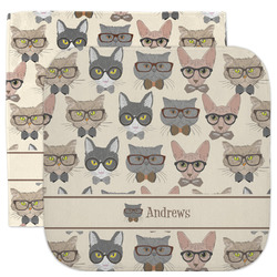 Hipster Cats Facecloth / Wash Cloth (Personalized)