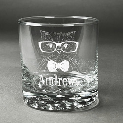 Hipster Cats Whiskey Glass - Engraved (Personalized)