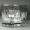 Hipster Cats Whiskey Glasses Set of 4 - Engraved Front