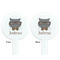 Hipster Cats White Plastic 7" Stir Stick - Double Sided - Round - Front & Back