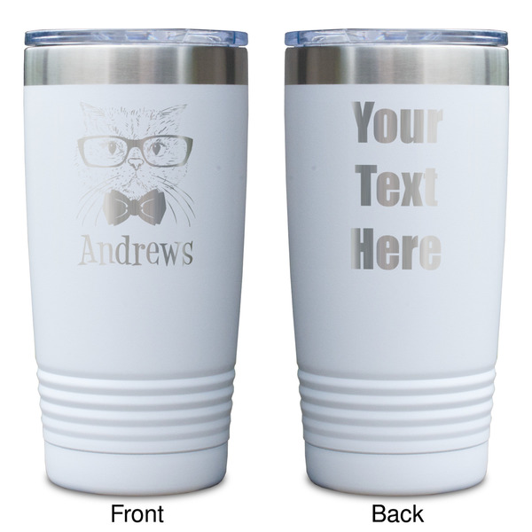 Hipster Cats White Polar Camel Tumbler - 20oz - Double Sided - Approval