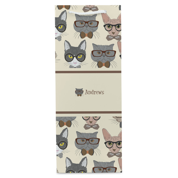 Hipster Cats Wine Gift Bag - Gloss - Front